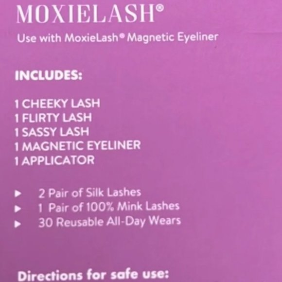 NEW MOXIELASH Sassy Kit Magnetic Lashes Silk & Min - Picture 2 of 3